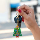 4pcs DIY Full Drill Special Shaped Diamond Painting Xmas Tree Elk Key Chain