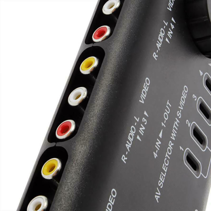 4 in 1 AV Audio S-Video Signal Switcher Splitter Selector Out RCA Switch B RAE