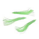 3xHoochie Squid Skirts Octopus Trolling Fishing Lures Glow in the Dark Baits