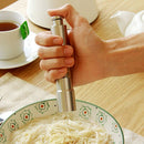 Kitchen Manual Salt Pepper Mill Thumb Push Stainless Steel Spice Grain Port