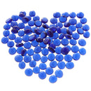 100Pcs Flat Glass Marble Pebbles Vase Fillers Decor Dark Blue