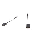 2x High Quality USB Female to 3.5mm Jack Male Audio Converter Cable (Black)