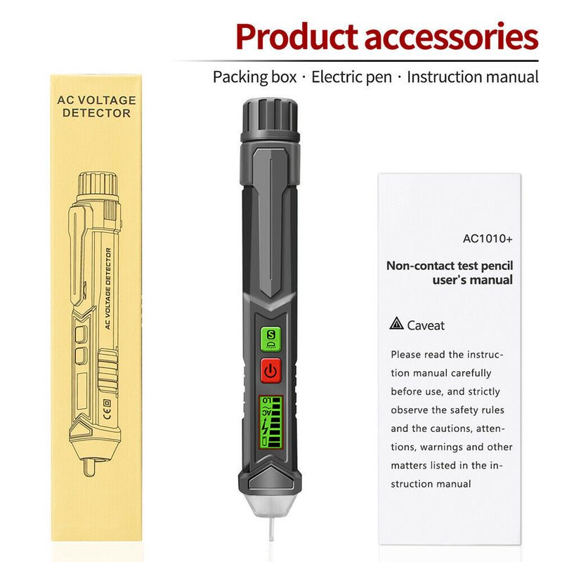 Safe Voltage Tester Pen 12V 1000V Adjustable Sensitivity Non Contact Home