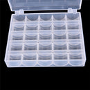 25 Cell Empty Bobbins Spools Box Sewing Machine Case Organizer Storage HS