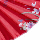 Flower Printed Lady Portable Folding Hand Fan Art Gift