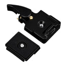 Quick Release Plate Clamp Adapter For Manfrotto 200PL-14 Tripod 7.4 x 5.2 x 2.2