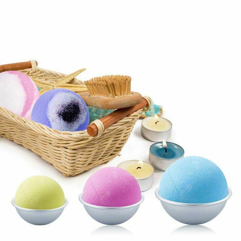 24 Pieces 3 Sizes DIY Metal Bath Bomb Mold 12 Set for Crafting Your Own Fiz H8U1