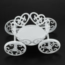 4pcs Mini White Dessert Stand with Premium Steel Material Cupcake Display,  S6B1