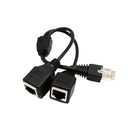 2pcs Cat 5 LAN Etherner RJ45 Male to Dual Female Splitter Extension cable