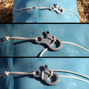 Practical Stainless Steel 3-Holes Quicklink Buckle Carabiner Knotting Tool
