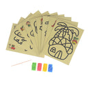 10Pcs/lot Children Drawing Sand Painting Pictures Kid DIY LJ