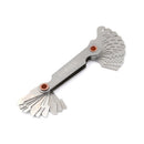2 Pcs Stainless Steel Metric Screw Pitch 60+55 Degree Thread Measuring Gauge  ME