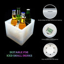 LED Ice Bucket RGB Color Double Layer Square Bar Beer Ice Bucket RGB Color