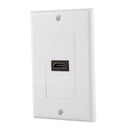 1/2 Port HDMI 2.0 Wall Face Plate Panel Cover Coupler Outlet Extender, White