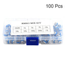 100pcs Horizontal Blue And White Adjustable Resistance Box Set Iron Usef WND