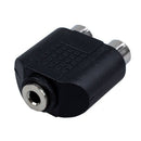 2 x RCA Female / 1 x 3.5mm Mono Female Adapter
