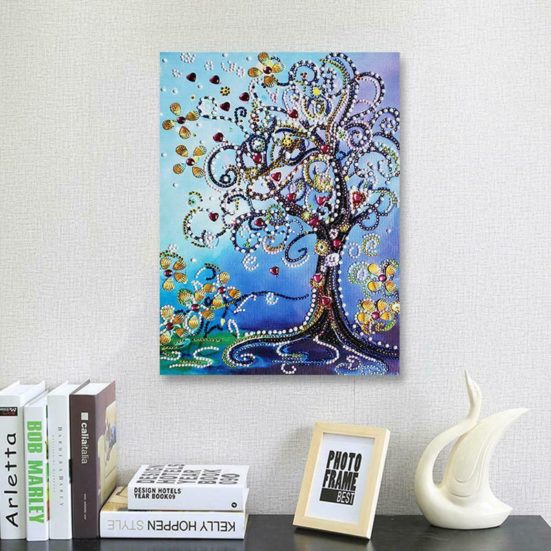 5D DIY Special Shaped Diamond Painting Cross Stitch Wall Art (D1026 Tree)