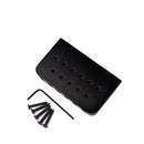 6 Strings Guitar Fixed Bridge Saddle for Electric/Cigar Box Guitar Black