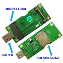 Mini PCI-E to USB Adapter with SIM 8Pin Card Slot for WWAN/LTE Module