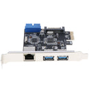 PCI-E to USB 3.0 4-Port PCI Express Card,Mini PCI-E Hub Controller Adapter -