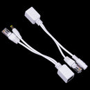 2x power over ethernet passive PoE adapterinjector+splitter kit PoE cable whitJR