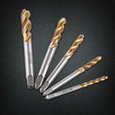 5* HSS Titanium Screw Thread Metric Spiral Plug Tap Drill Bit Hand Tool M3-M8 cv