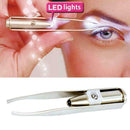 Stainless Steel Eyebrow Light Tweezer Hair Removal Makeup Eyelash Tweezers B8J4