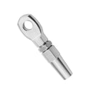 2x 5mm Wire Cable Rope 11mm Diameter Eye Rigging Fitting 316 Stainless Steel