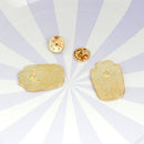 2Pcs/Set Enamel Pin Cute Cartoon Orange White Paw Brooch Pins DIY Badge Gif
