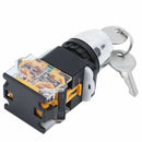 On/Off/On Three 3 Position Rotary Selector Key Lock Switch 10A 380V AC Z7O6