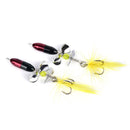 2PCS Long Casting Spinner Bait Metal Fishing Lure w/ Double Tail Propeller FT