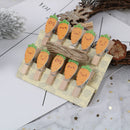 10pcs / set of carrot wooden photos folder with twine party decoratio_