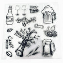 Champagne Beer DIY Transparent Silicone Stamps Scrapbooking Album Cards De JR