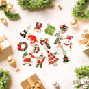 15 pcs Multi Style Enamel Plated Christmas Charms Pendants DIY Jewellery Making