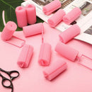 12Pcs dark pink Hair Styling Soft Foam Sponge Rollers Curlers Hairdressing
