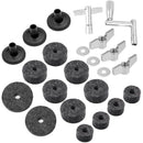 23 Pieces Cymbal Replacement Accessories Cymbal Felts Hi-Hat Clutch Felt Hi