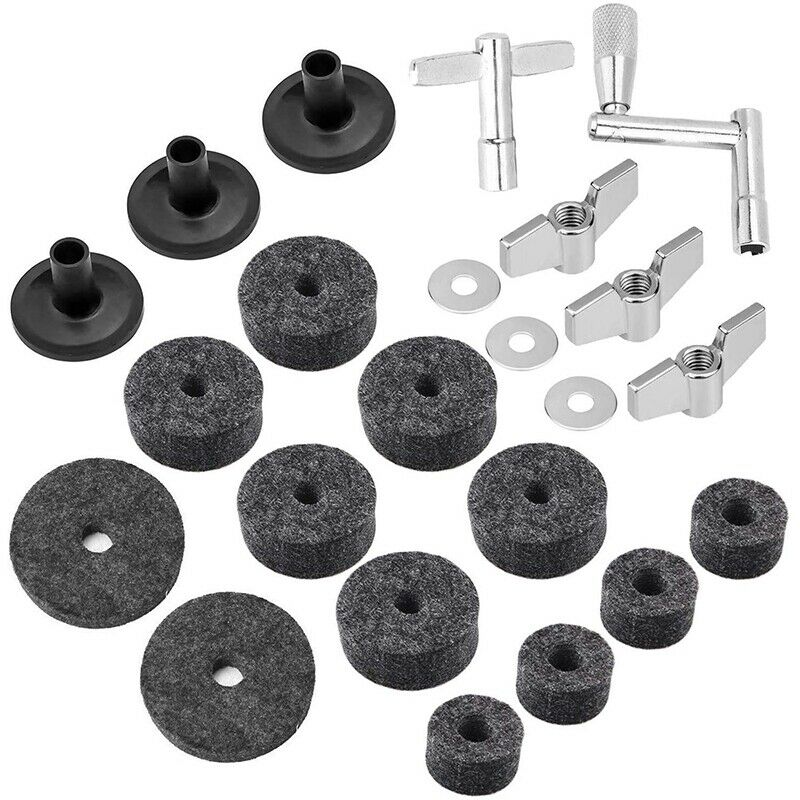 23 Pieces Cymbal Replacement Accessories Cymbal Felts Hi-Hat Clutch Felt Hi