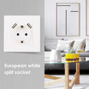 220-250V 16A 2-USB Port Wall Charger Power Adapter Socket Outlet Panel EU Plug