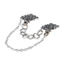 Women Sweater Shawl Clips Cardigan Dresses Brooch Flowers Collar Pins Chain G JR