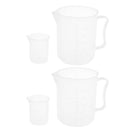 Set of 4-Pcs Cups with Scales Big & Small Measuring Cups