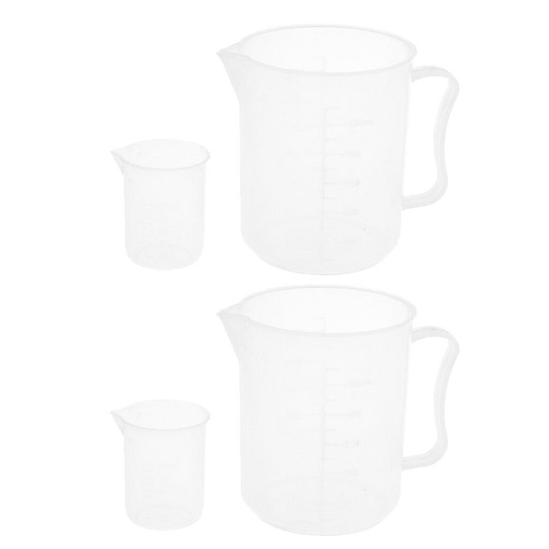 Set of 4-Pcs Cups with Scales Big & Small Measuring Cups