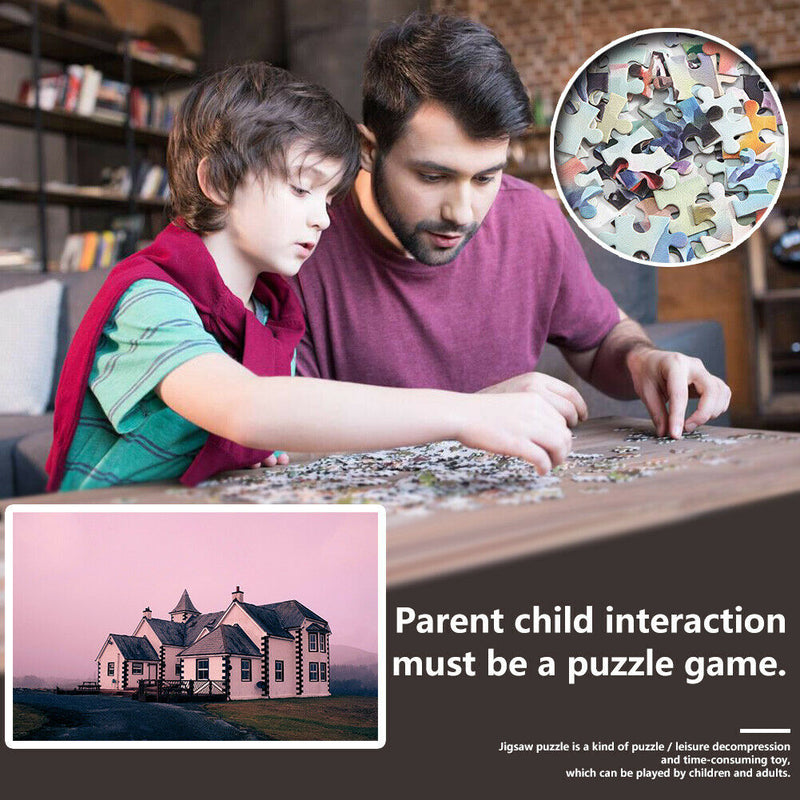 1000 Pieces Suburb House Paper Jigsaw Puzzles Adults Kid Assembling Picture