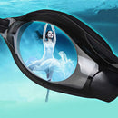Black Nose Clip+Ear Plug+Anti fog UV Swimming Swim Adjustable Glasses  Pg