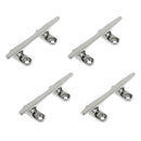 4pieces 316 Stainless Steel Boat Cleat Dock Line Hardware Tie-Off Line