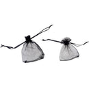 50 3X4in Organza Jewelry Gifts Pouches Black for Wedding Favor C3Y6