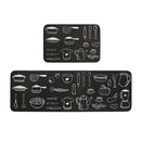 2Pcs Non-Slip Kitchen Mat Floor Door Mat Bedroom Room Rug Runner Carpet Set