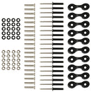 Kayak Bungee Cord Kit -10 Nylon Pad Eye-20 Stainless Steel Screws Nut Gasket and