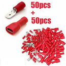 Red ring insulated crimp connector terminal block 22~16AWG RV1.25-3 100P CWF
