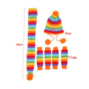 2 Set Pet Dog Puppy Warm Hats Scarf Socks, Soft Dog Coats Apparel, for Small