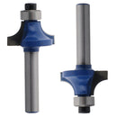 2pcs 1/4inch Shank Round Over Beading Edging Router Bit Woodworking Tool